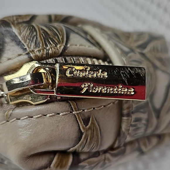 COUIERIA FIORENTINA VINTAGE ITALIAN TOOLED LEATHER MAKE-UP CASE MADE IN ITALY - Picture 6 of 8